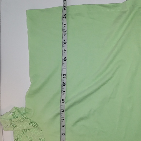 Lilly Pulitzer Sebene Knit Top Cool Mint Green Large Eyelet Cotton Size Xsmall - Picture 9 of 9
